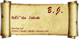 Béda Jakab névjegykártya